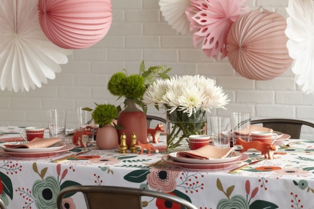 Rifle Paper Co. Tablecloth and Colorful Tabletop