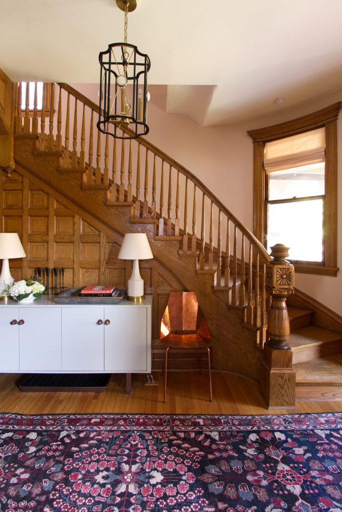Victorian Staircase in Entryway